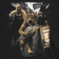 Catch of the Day Gone Wrong – Cat Thief T-Shirt