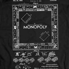 Jeu Monopoly Plateau Blueprint Brevet T-Shirt