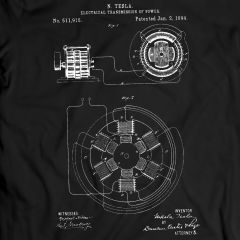 Transmission Electrique Tesla Brevet T-Shirt