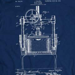 Presse A Vin Machine Brevet T-Shirt