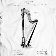 Harpe Durkee 1890 Musique T-Shirt