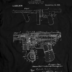 Brevet Mitraillette Tommy Gun 1922 T-Shirt